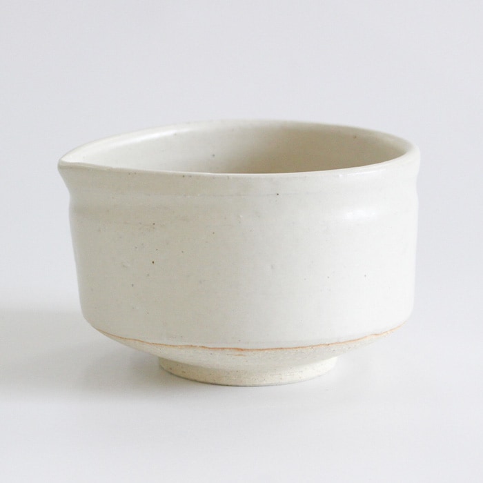 茶道具 抹茶茶碗 美濃焼 白練 片口