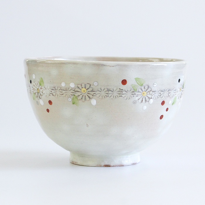 茶道具 抹茶茶碗 清和窯 クリスマスリース