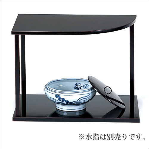 誰が袖棚 裏千家 淡々斎好み写し 木製 うるし溜塗 茶道具 組み立て式 紙箱