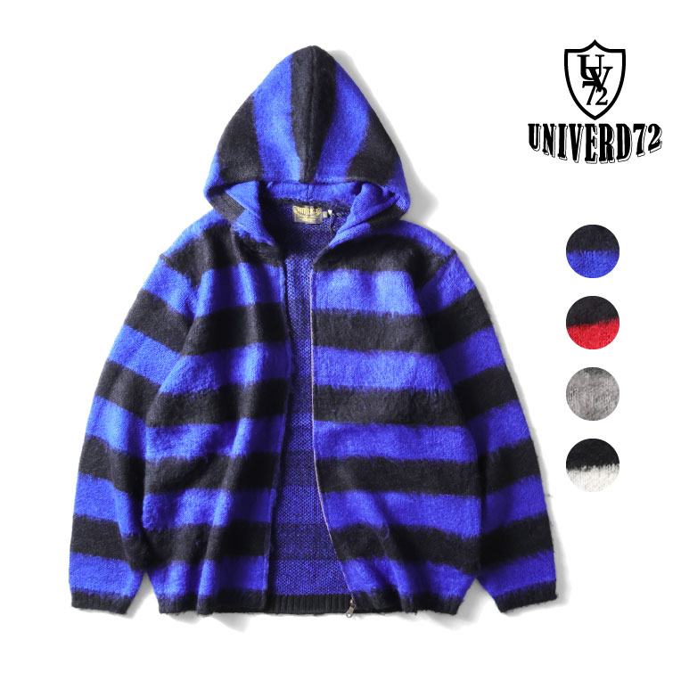 UNIVERD72 / ユニバード72 22335 MOHAIR TOUCH ZIP PARKA(BORDER