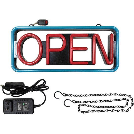 のぼり屋工房 LEDライトサイン OPEN 2色点滅 屋内用