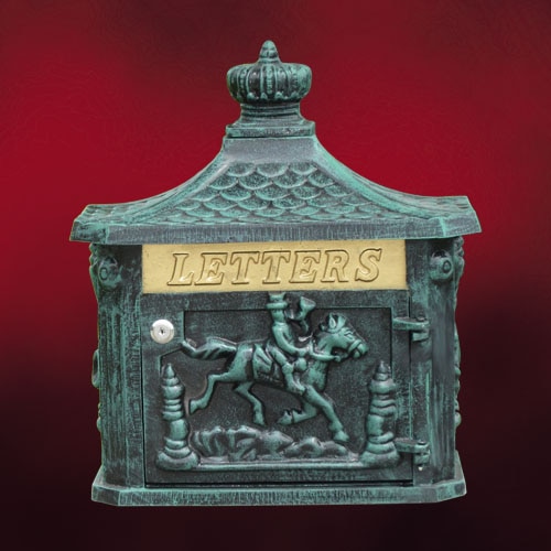 廃番】壁付けアンティークポスト （アンティーク・メールボックス