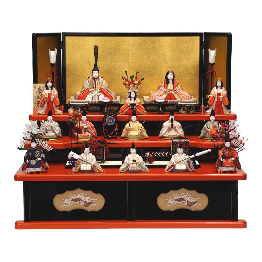 木目込雛人形15人三段飾り