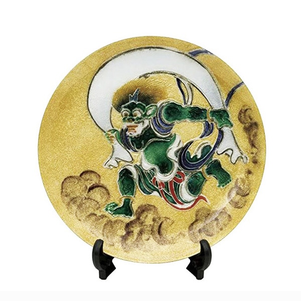 彩釉七宝笹民謡傘形皿 彩釉七宝笹民謡傘形皿