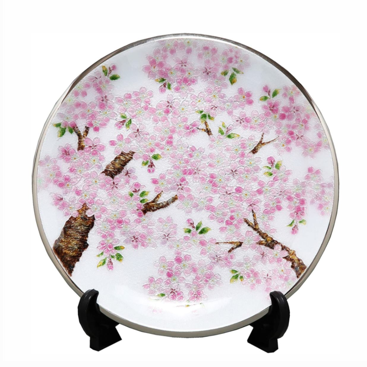 七宝焼き 飾皿 9丸新桜 | 飾皿 丸形 | 伝統工芸品・和風記念品 通販