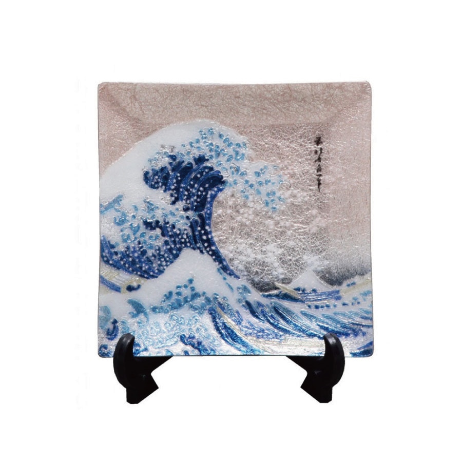 七宝焼き 日本の伝統美 飾皿 43 沖浪（おきなみ） | 縁起物・浮世絵