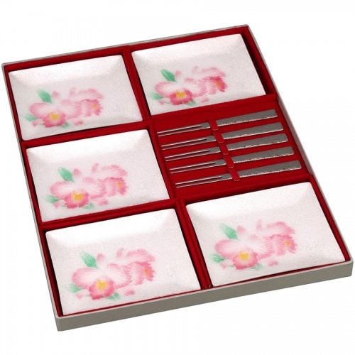 七宝焼き 銘々皿 3丸 桜（5点セット） | 食器 | 伝統工芸品・和風