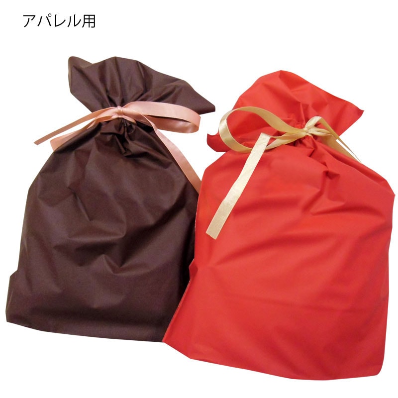 ギフト袋 ラッピング袋 赤&茶 レッド&ブラウン 新品6袋➕開封済み2袋