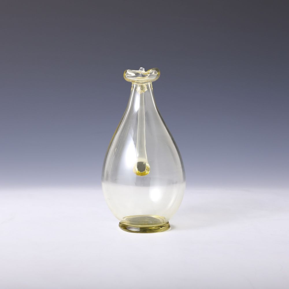 由水常雄 正倉院ガラス器模 白瑠璃水瓶 水注 水差し 飾壷 合箱 由水