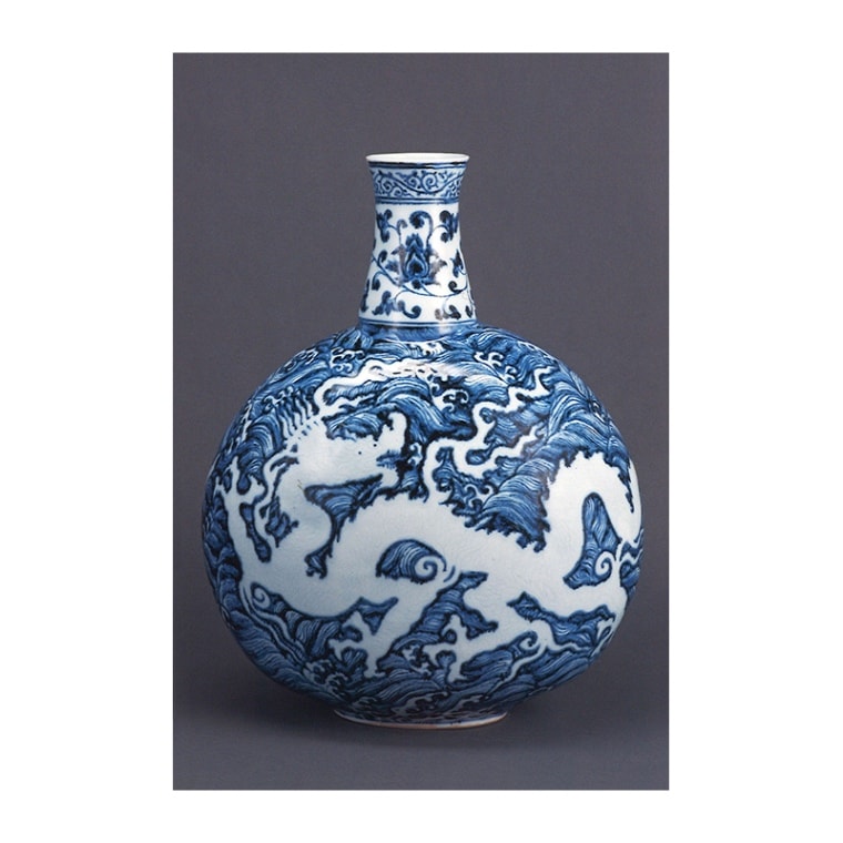 中国 安南染付 雲龍文 壷 C 9161 中国 安南染付 雲龍文 壷 C 9161 中国