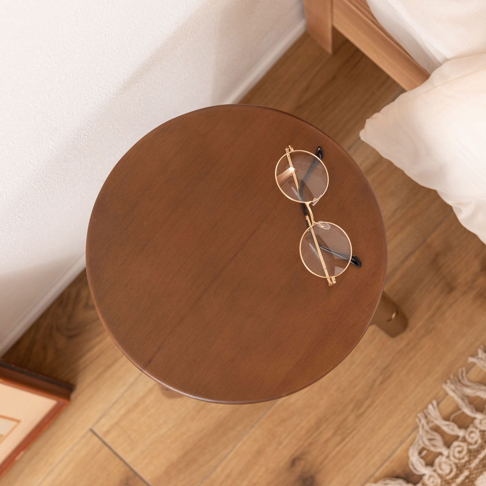 花柄円形スツール アンティーク風 オリジナル カフェ 二脚セット 花柄