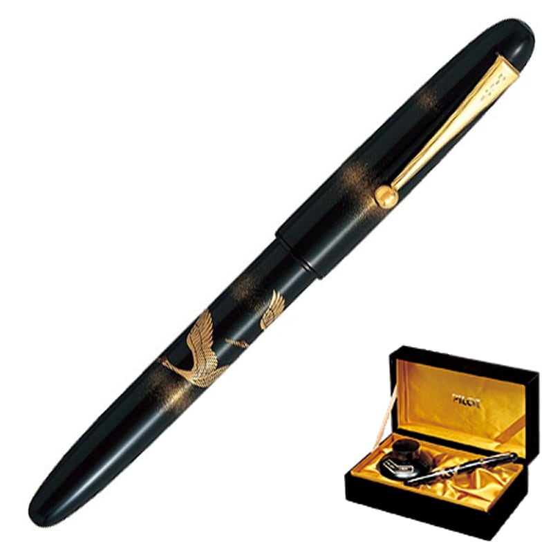 パイロット 万年筆 研出蒔絵 双鶴 F（細字） FK-5MP-SK-F | あいうえお