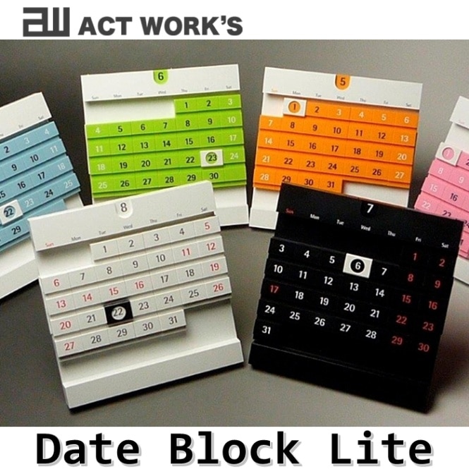 Date block desktop 万年カレンダー デッドストック Date block