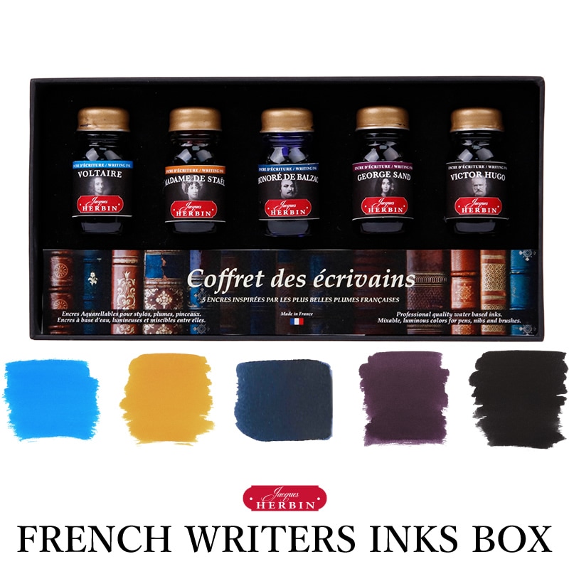 エルバン ミニボトルインクセット 作家 インクコフレ 10ml×5本 hb27100