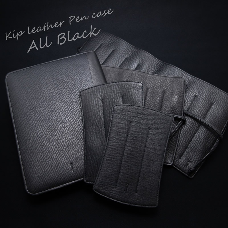 NAGASAWA オンラインショップ限定 キップレザーペンケース All Black 3