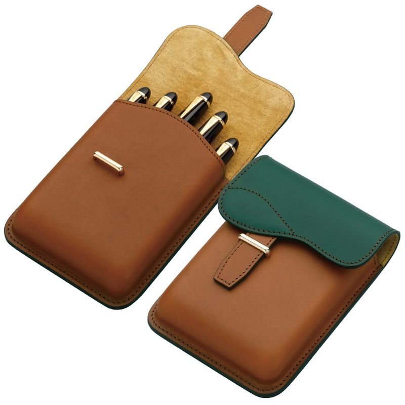 パイロット×ソメス 限定 サドルデザイン ペンシース 5本差し