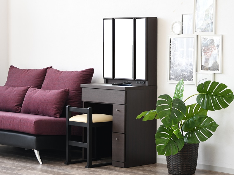 化粧台 ドレッサー 3色調節 鏡台 LEDミラー コンパクト 女優 引き出し