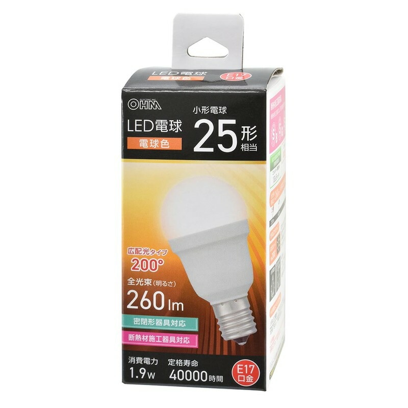 LED電球小形 E17 25形相当 電球色｜LDA2L-G-E17 IS53 06-5469｜通販