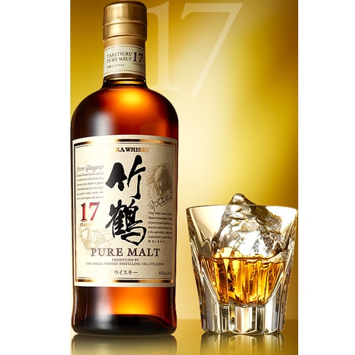 竹鶴 ピュアモルトウイスキー セット 17年 21年 グラス付き 3種飲み