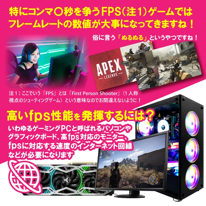 ゲーミングPC デスクトップパソコン GP-V3 ブラック ピラーレス AMD