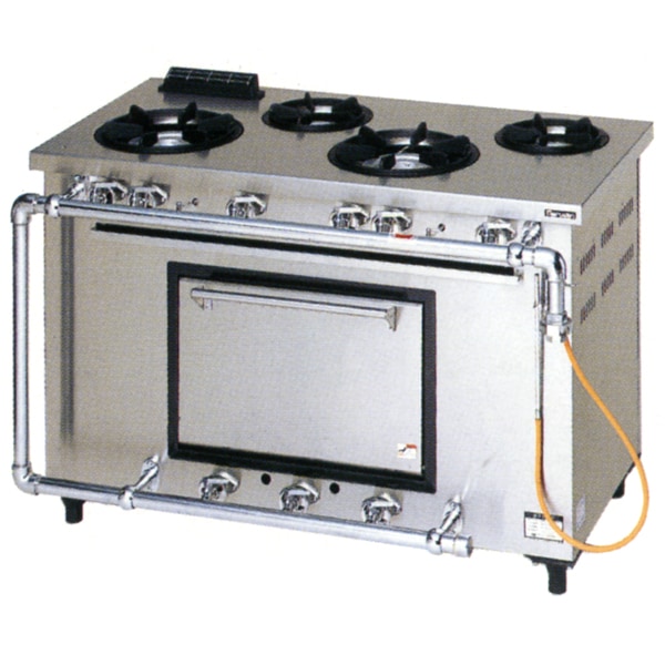 マルゼン ガスレンジ デラックスシリーズ 幅1200×奥行600×高さ800(mm