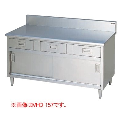 マルゼン 業務用 キャビネットテーブル ステンレス製作業台 引き戸付き