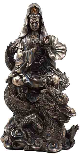 東洋彫刻 古龍作 観音像 高さ約30.5cm 東洋彫刻 古龍作 観音像 高さ約