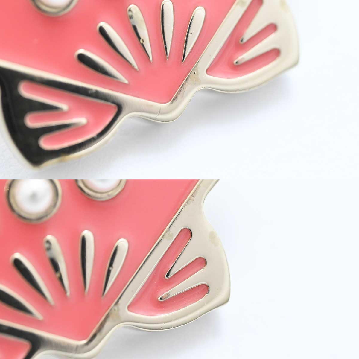 シャネル CHANEL 貝殻モチーフ ピンクブローチ フェイクパール B17C