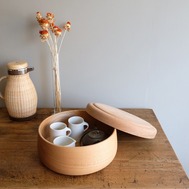 茶びつ 茶櫃 天然杢 茶櫃-千年の杢