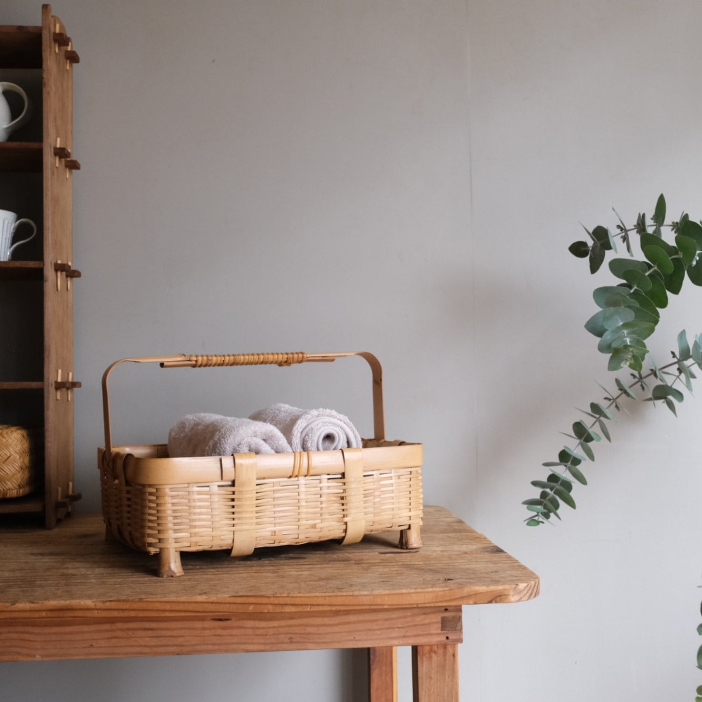 取っ手付き 竹籠 | 古雑貨,籠 バスケット | R-select