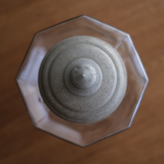 アンティーク 八角形ガラス保存容器 70年以上前の物 アンティーク