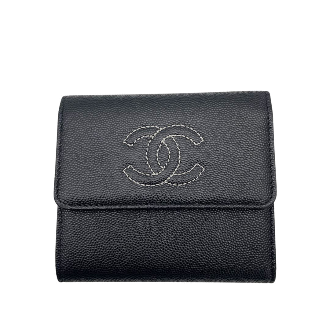 CHANEL 財布 三つ折り マトラッセキャビアスキンのおすすめ人気商品