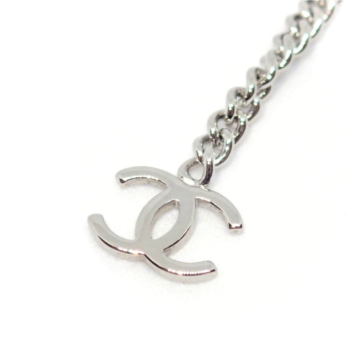 □シャネル□ ピアス チェーン ココマーク シルバー 【CHANEL