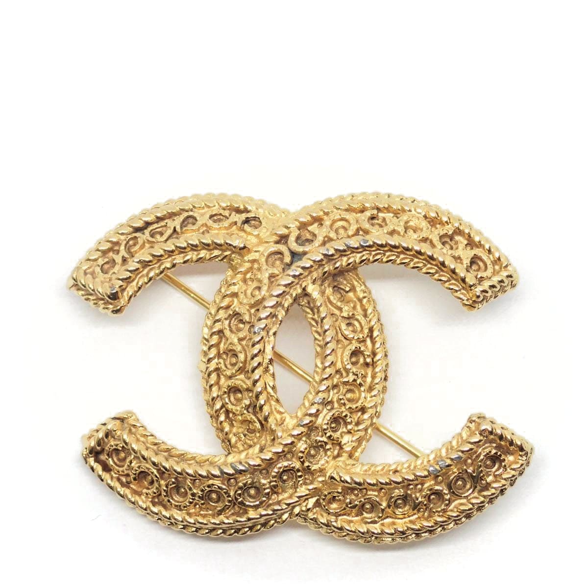 CHANEL ヴィンテージ シャネル ピンブローチ ラインストーン ココ