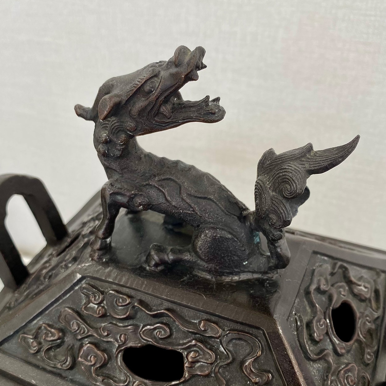 旧 清代 寿山石彫刻 山水人物 印章置物 文房具 中国古美術 古賞物