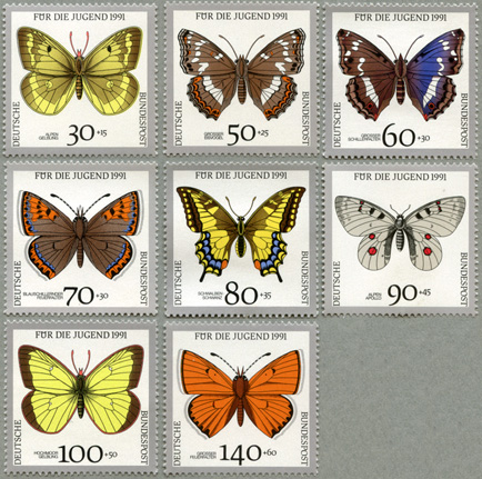 1259 外国切手 ドイツ 1991年 トンボ 田型 未使用 1259 外国切手