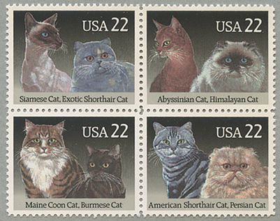 確認用！猫切手16種1974年シート約9✕15センチ 確認用！