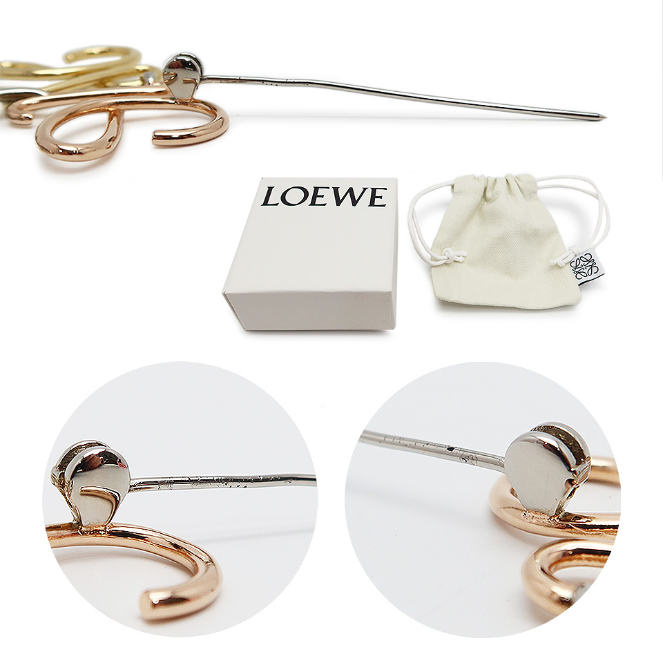 ロエベ アナグラムブローチ J000245X10 メタル(ゴールド ローズ