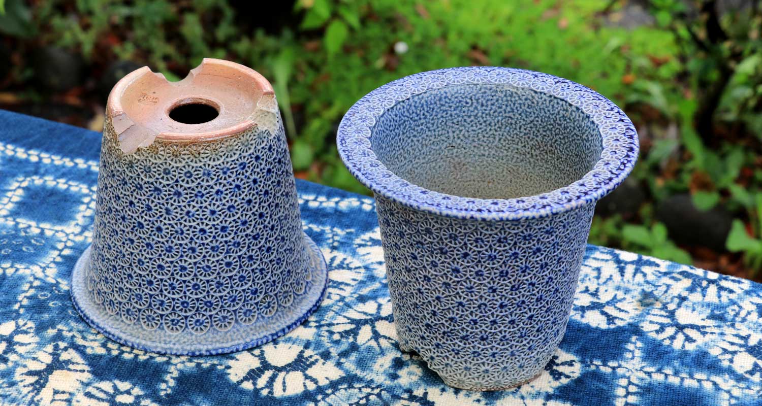 黒色 陶器 四角形 一の瀬焼 丸田製