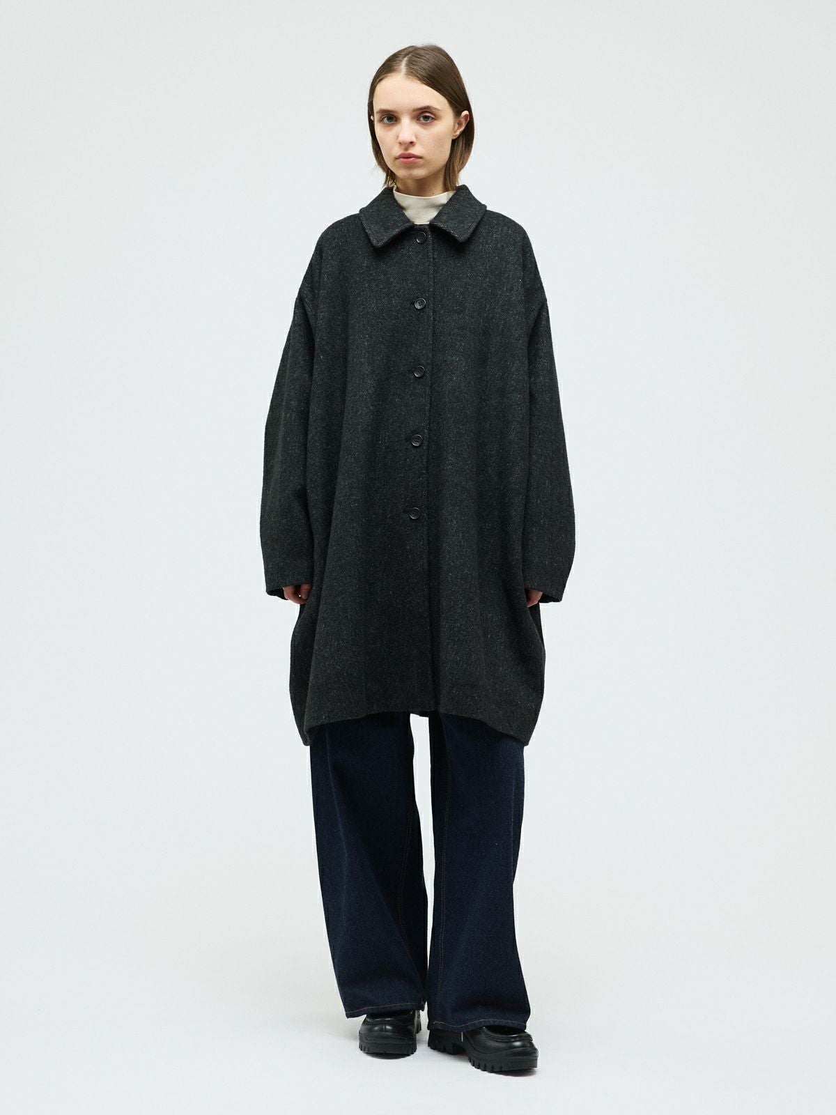 mizuiro ind ウールブレンドワイドコート｜ MARcourt ONLINE STORE