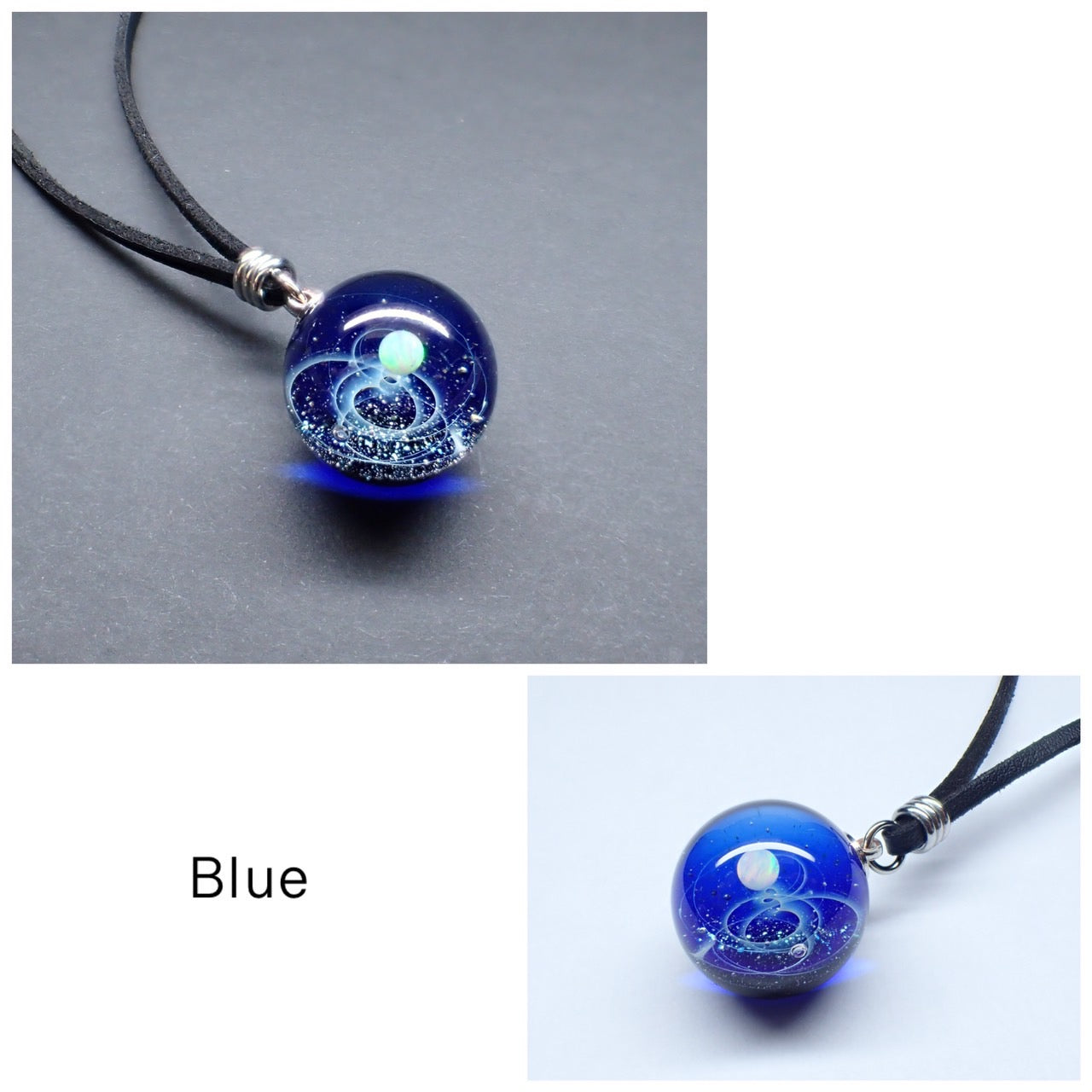 S】ガラスの小宇宙 オパールリング ペンダント ブレスレッド S