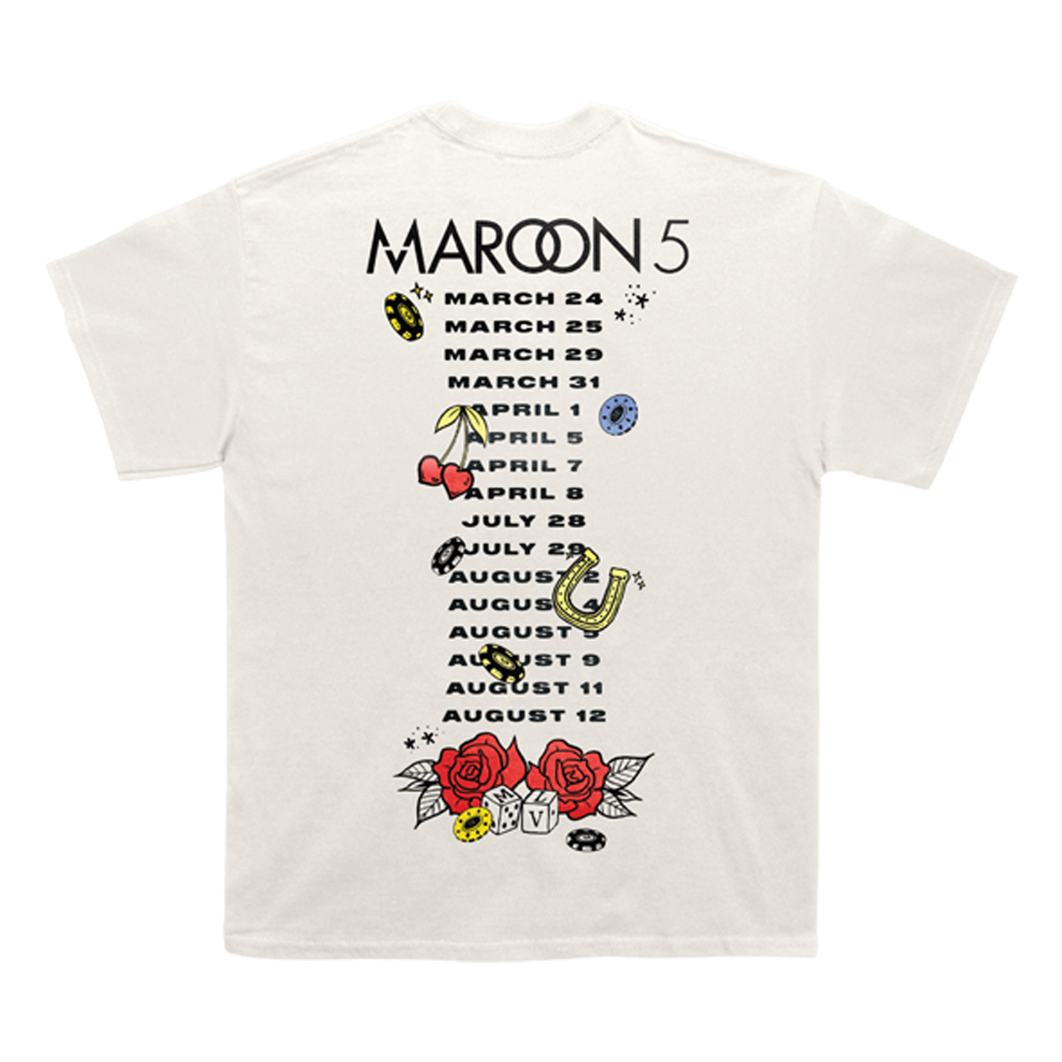 M5LV Natural Tee – Maroon 5