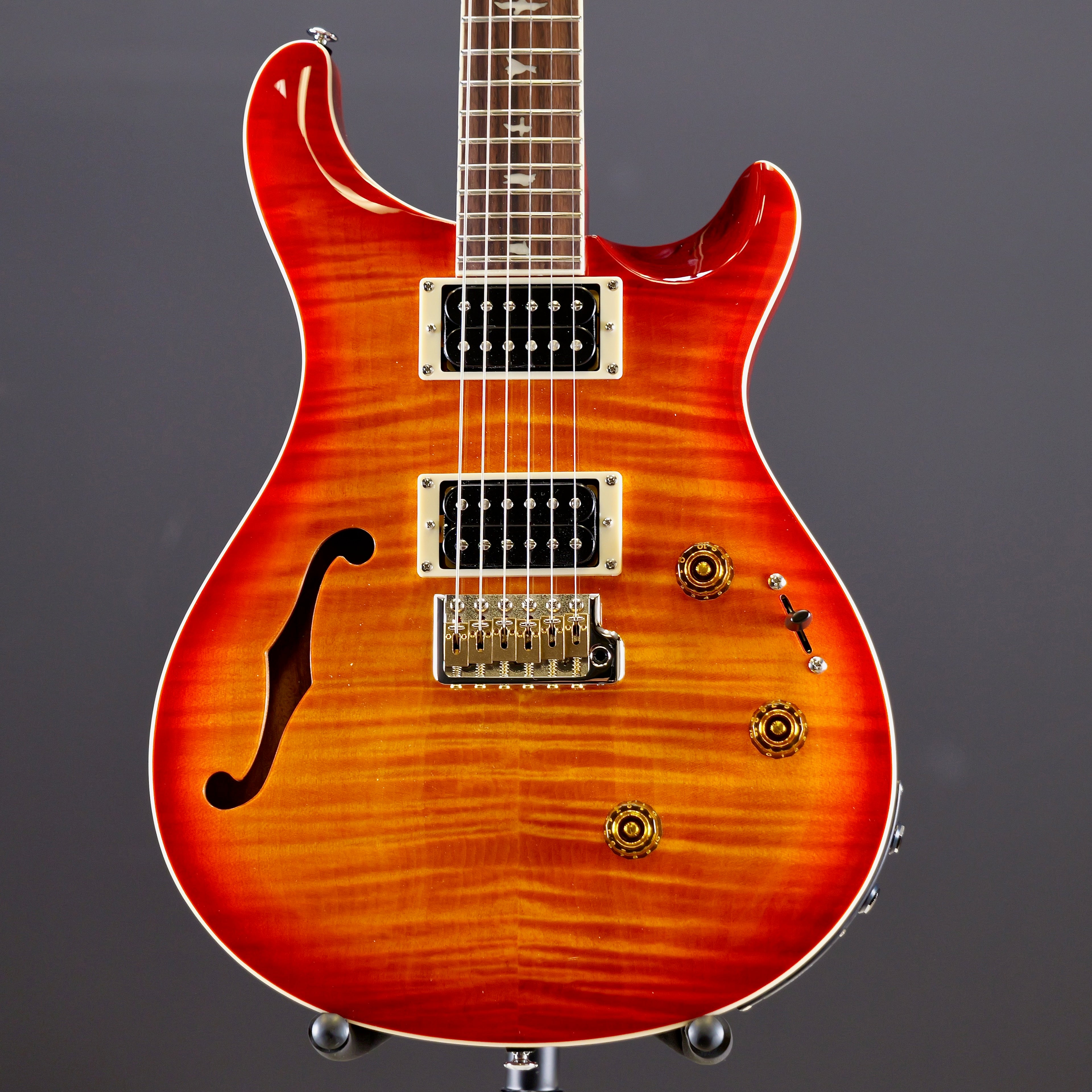PRS SE Custom 24 Semi-Hollow Piezo Vintage Sunburst – Matt's Guitars