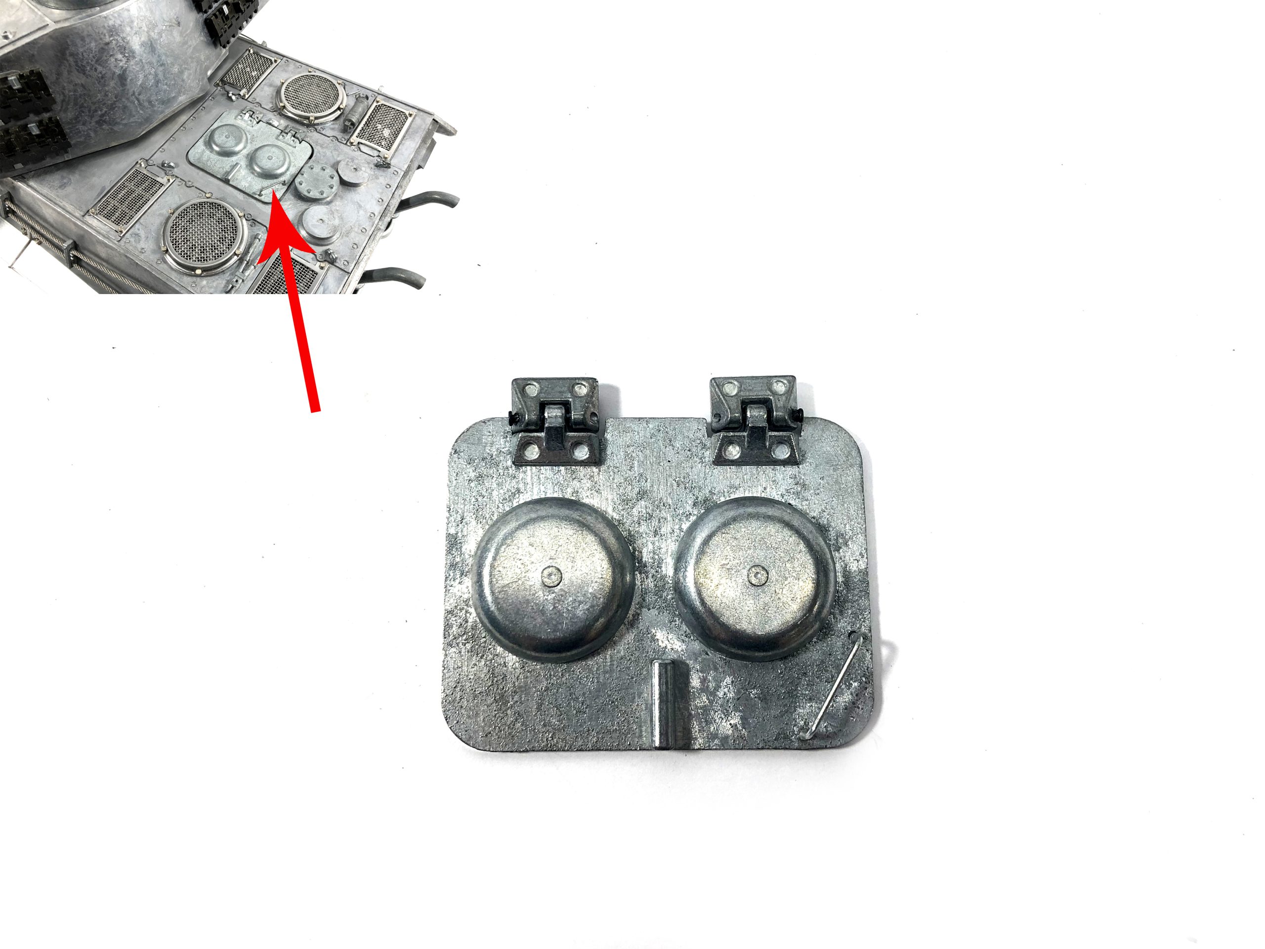 Mato 1:16 King Tiger Tank Metal Engine Access Hatch - Buy RC Tanks