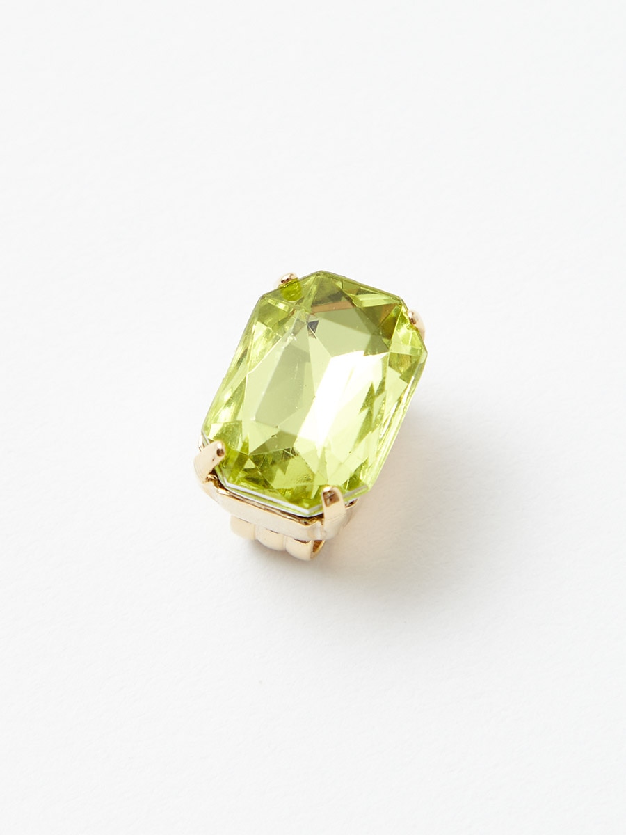 Happy S 14Kグリーンクォーツ 帯留め兼ブローチ Happy S 14Kグリーン