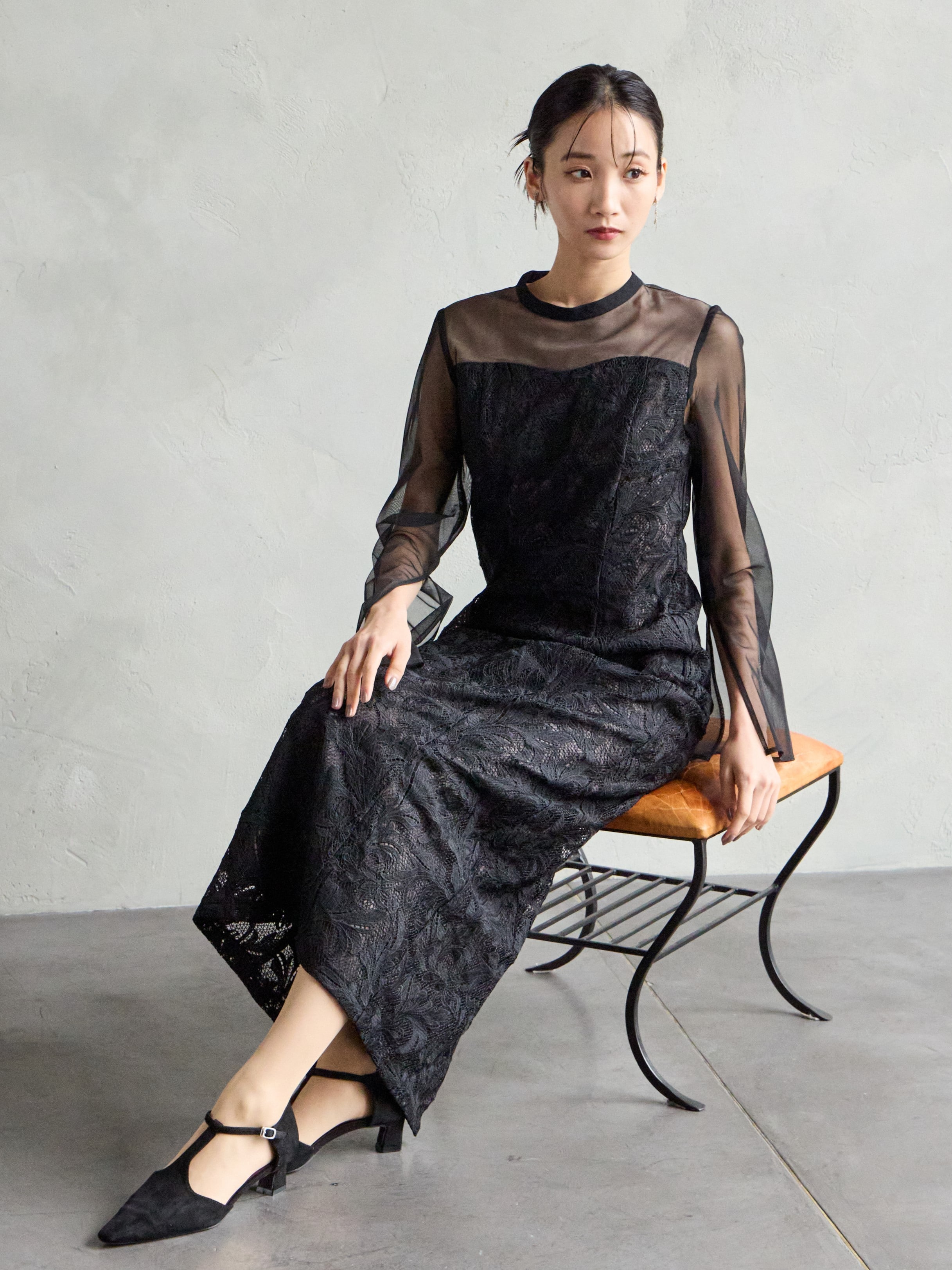 WEB限定】オーナメントレースIラインドレス(S ブラック): AIMER | エメ