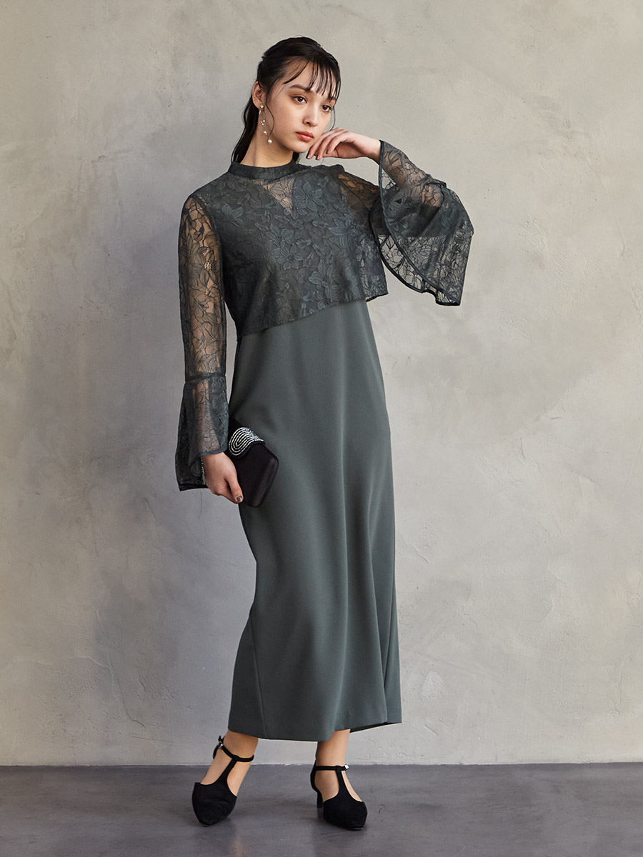 ブラウス付マルチWAY Iラインドレス(S ベージュ): AIMER | エメ