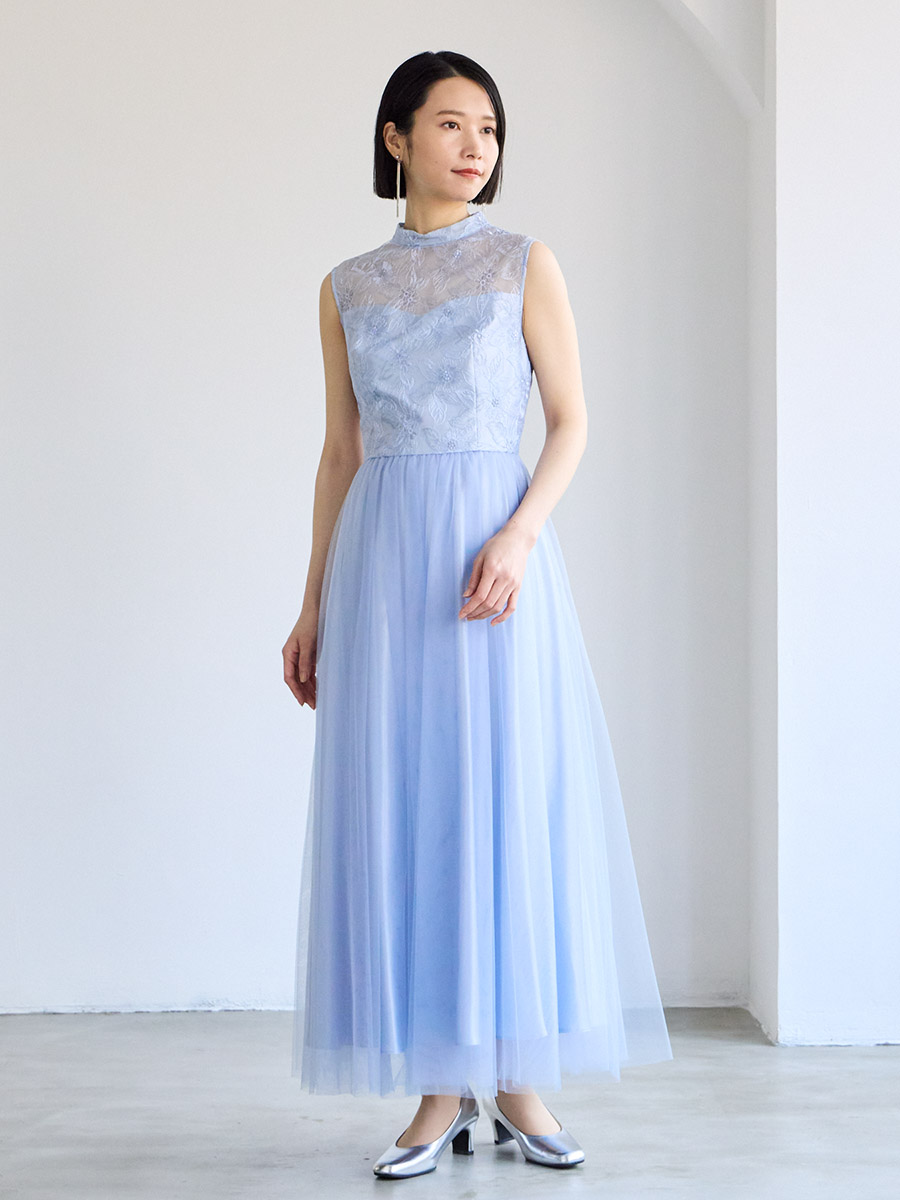美品】Aimer 定価3万円❣️チュール ドレス 9号 M エメ グリーン 美