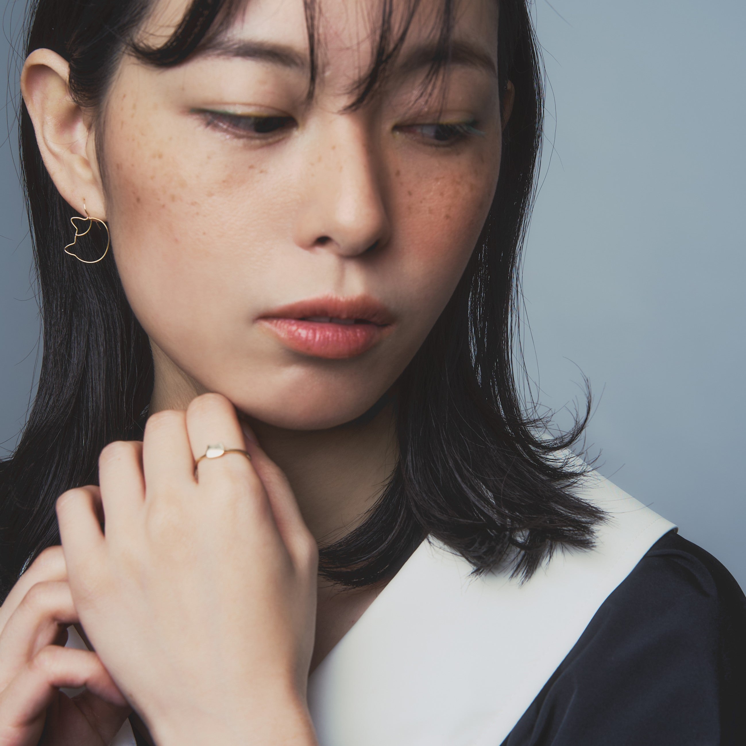 K10 ネコ 猫 フックピアス - me.（エムイードット）