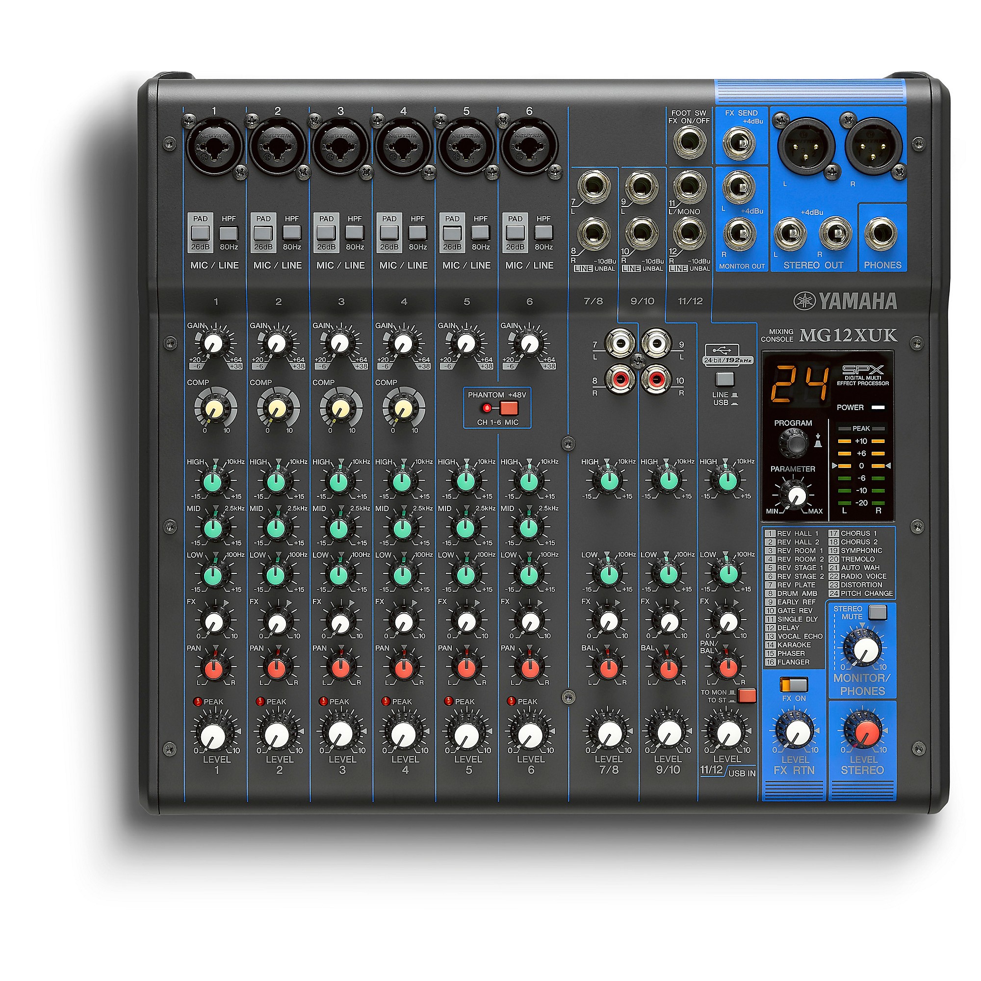 Yamaha MG12XUK 12-Channel Analog Mixer | Guitar Center